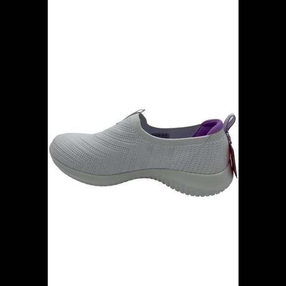 Skechers Ultra Flex Washable Knit Slip-Ons Elegant Pick White - Medium - Picture 3 of 3
